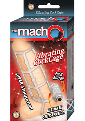 Macho Vibrating Cockcage Sleeve - Clear