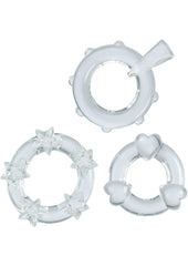 Magic C-Rings Cock Rings - Clear - 3 Piece Set