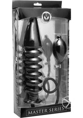 Master Series Accordion Inflatable XL Anal Plug - Black - Large/XLarge