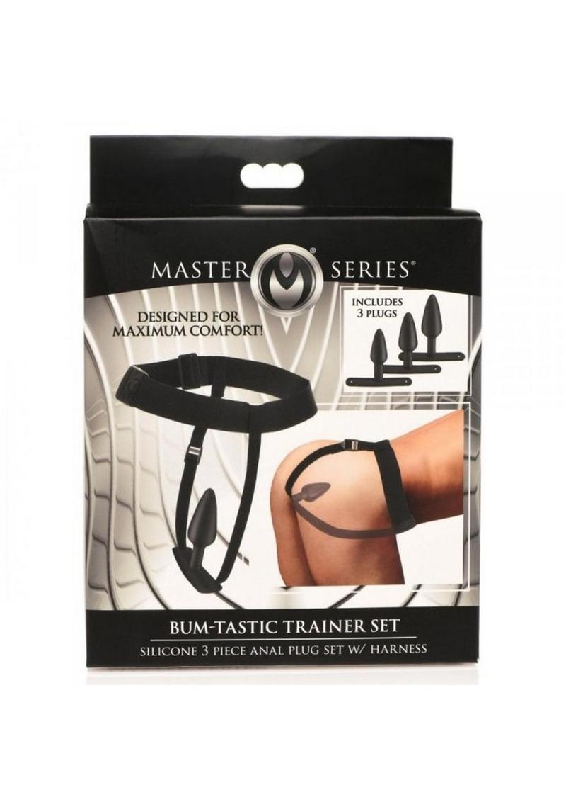 Master Series Bum-Tastic Trainer Silicone Pegging - Black - 3 Piece/Set