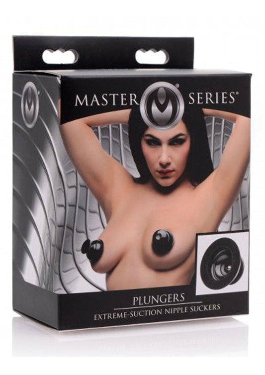 Master Series Plungers Silicone Nipple Suckers - Black