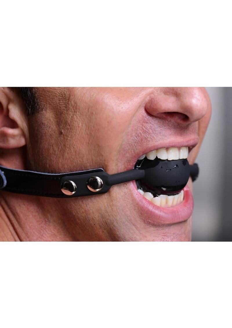 Hush locking silicone comfort ball gag bondage gear