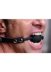 Hush locking silicone comfort ball gag bondage gear