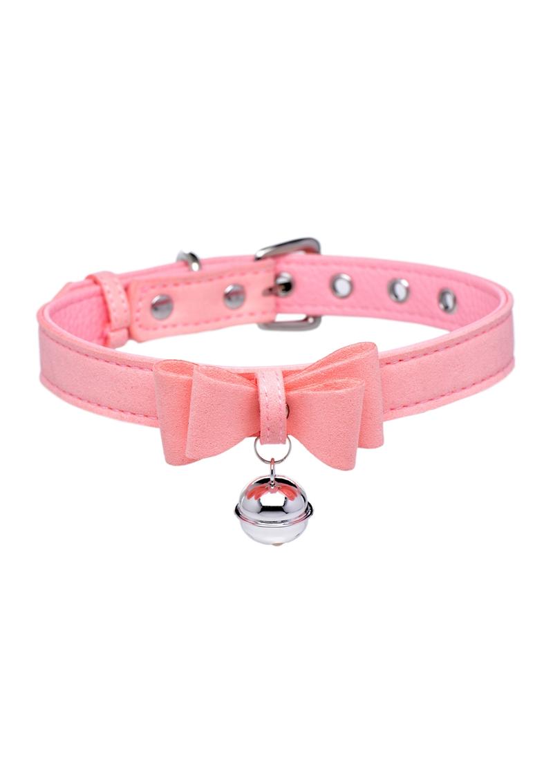 Master Series Sugar Kitty Cat Bell Collar - Pink/Silver