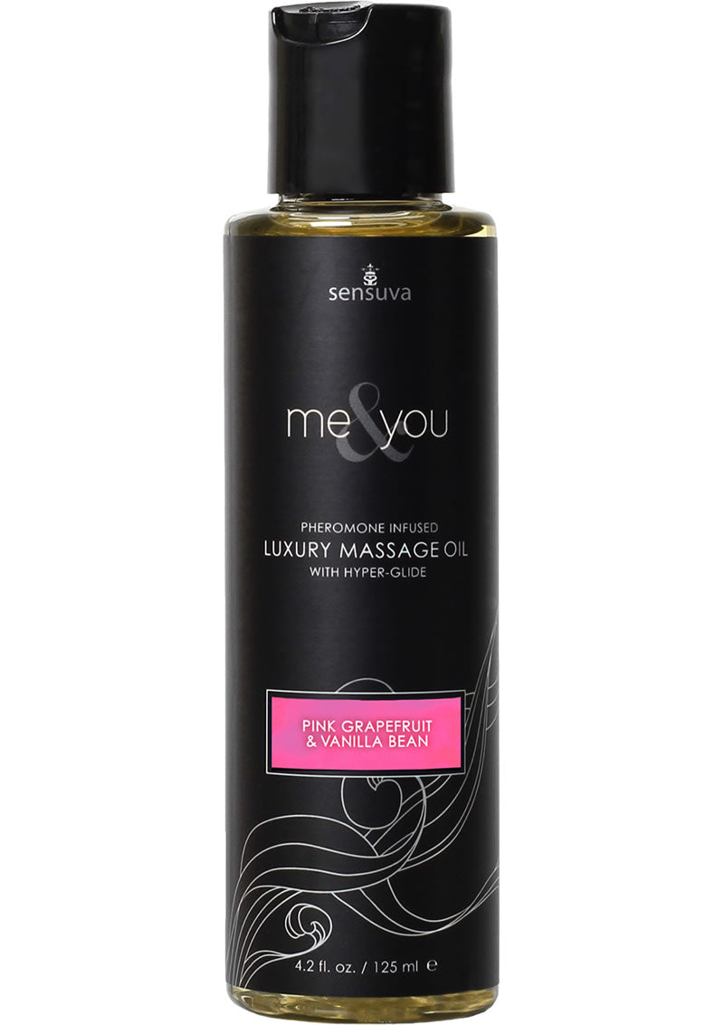 Me and You Pheromone Infused Luxury Massage Oil Pink Grapefruit Vanilla Bean - 4.2oz