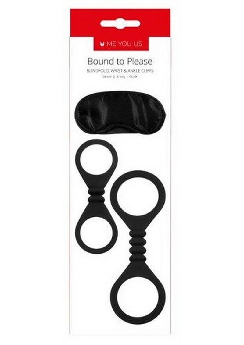 Bondage gear blindfold with cuffs