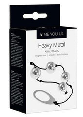 ME YOU US Heavy Metal Anal Beads - Metal/Silver