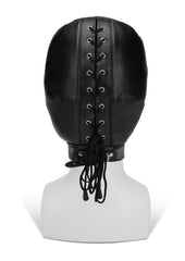 ME YOU US Hood with Eyes Nose Mouth Pu Leather Bondage Hood