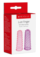 ME YOU US Lust Finger Textured Sleeves - Multicolor/Pink/Purple