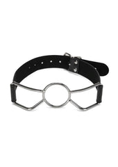 ME YOU US Spider Gag 1 Pu Leather and Metal Adjustable Strap Gag - Black/Silver