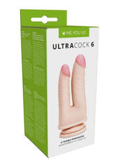 ME YOU US Ultra Cock 6 Realistic Double Penetration Dildo - Vanilla - 6in