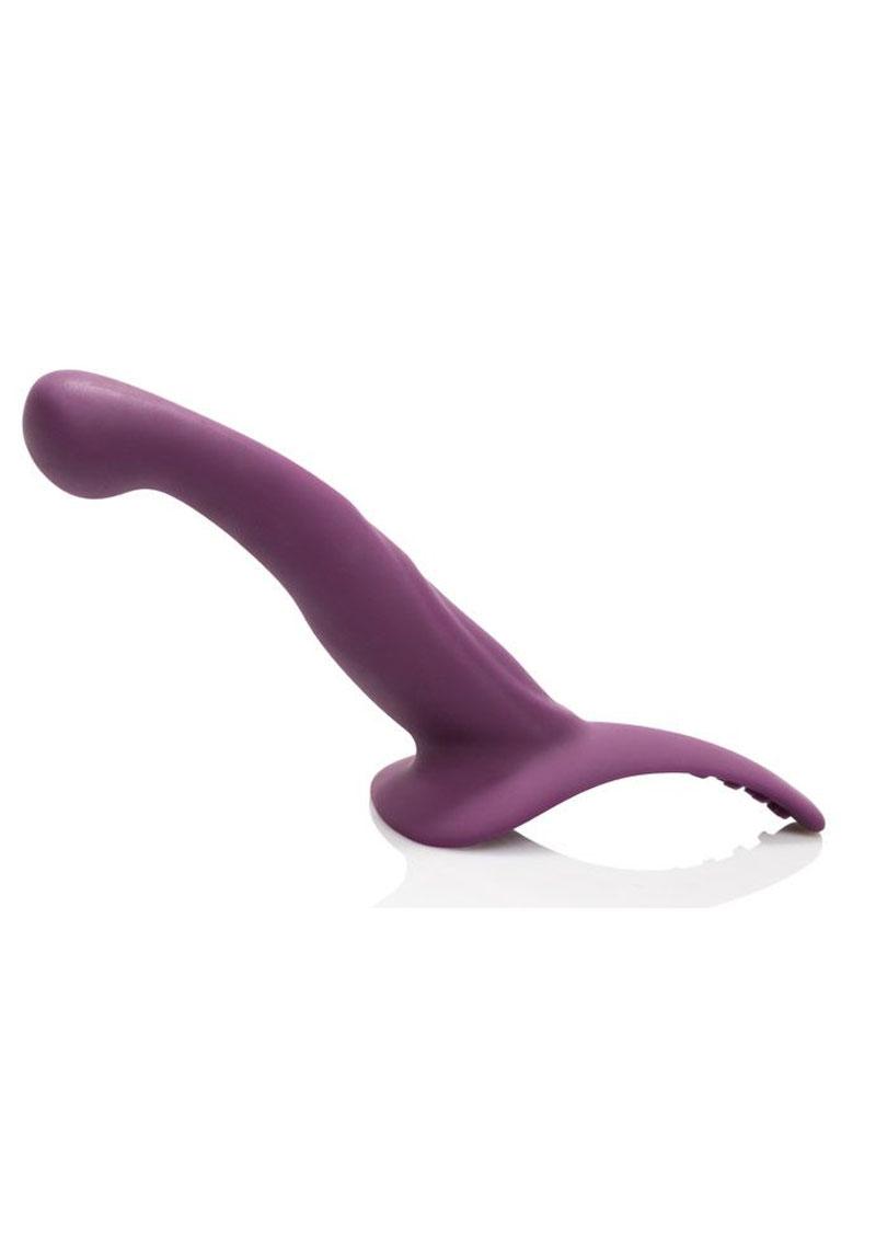 Me2 Vibrating Silicone Strap-On Probe - Purple