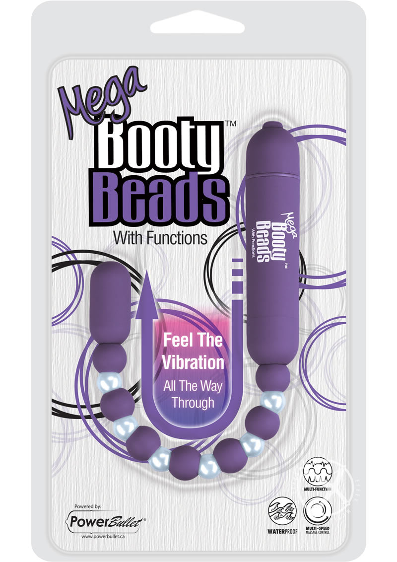 Mega Booty Beads Vibrating Anal Beads - Purple