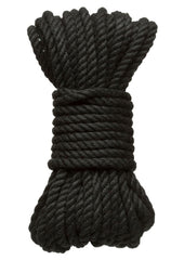 Merci Hogtied Bind and Tie 6mm Hemp Bondage Rope - Black - 30ft