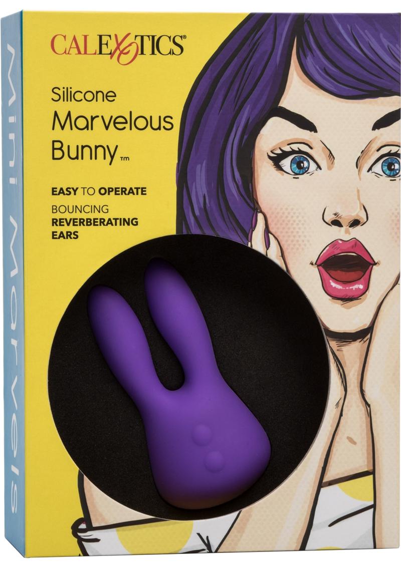 Mini Marvels Marvelous Bunny Silicone Rechargeable Massager - Purple