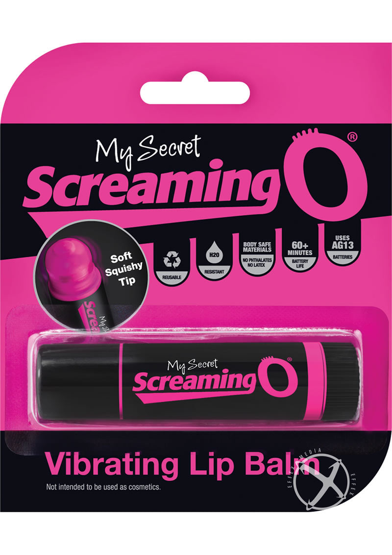 My Secret Vibrating Lip Balm Mini Vibrator - Black/Pink