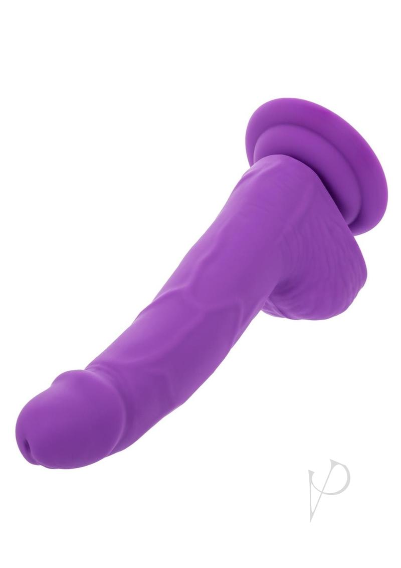 Neon Silicone Studs Dildo - Purple - 6in