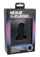 Nexus G-Play+SM Rechargeable Silicone Vibrator - Black - Small