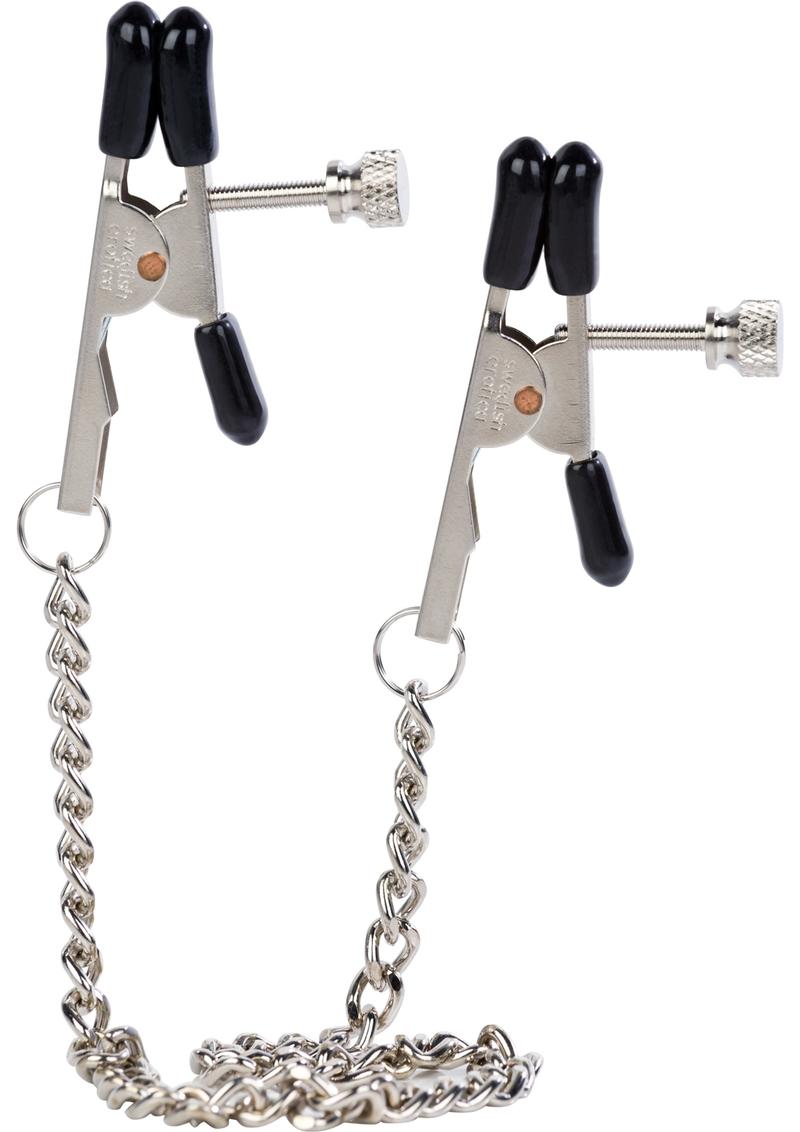 Nipple Play Bull Nose Nipple Clamps Non-Piercing - Silver