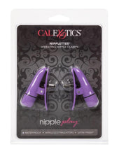 Nipple Play Nipplettes Vibrating Nipple Clamps - Purple