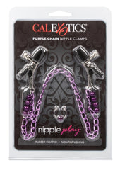 Nipple Play Purple Chain Nipple Clamps - Purple