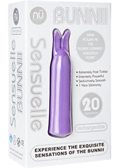 Nu Sensuelle Bunnii Rechargeable Silicone Vibrator - Purple