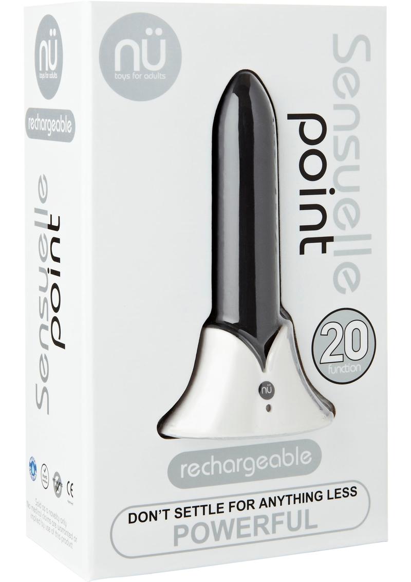 Nu Sensuelle Point Rechargeable Silicone Bullet - Black