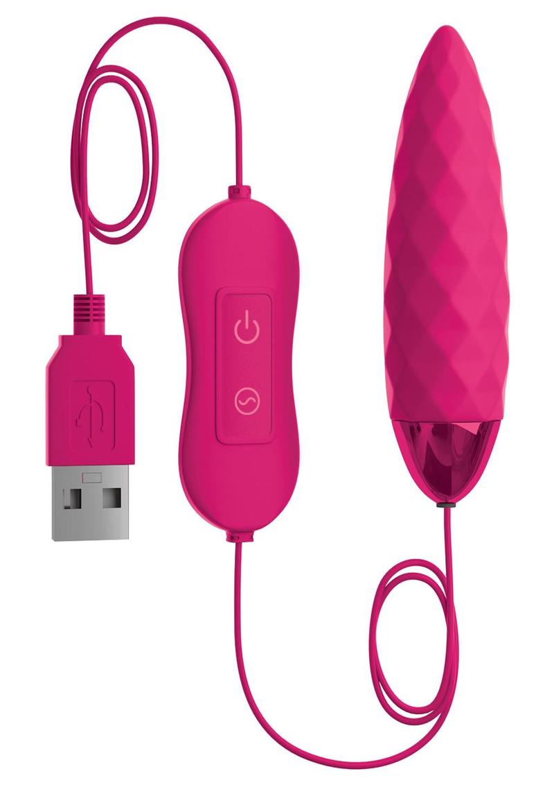 Omg! Bullets #Fun USB-Powered Silicone Vibrating Bullet - Pink