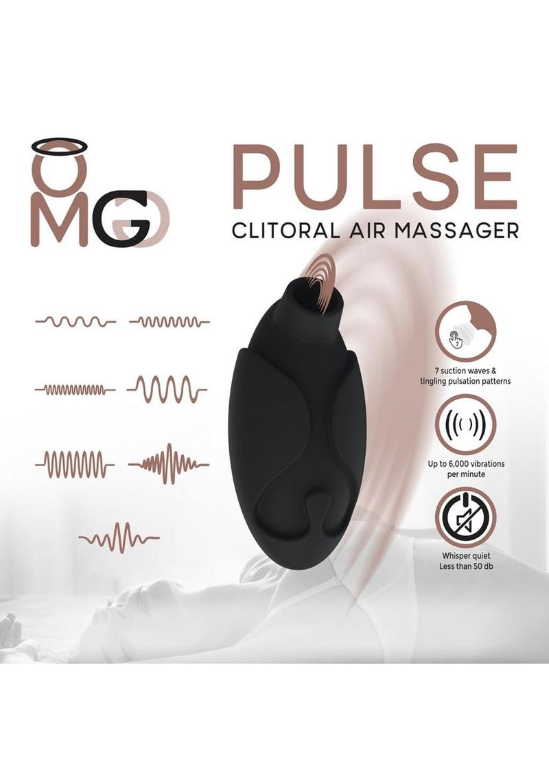 Omg Pulse Rechargeable Silicone Clitoral Air Massager - Black