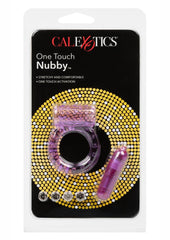 One Touch Nubby Vibrating Cock Ring - Purple