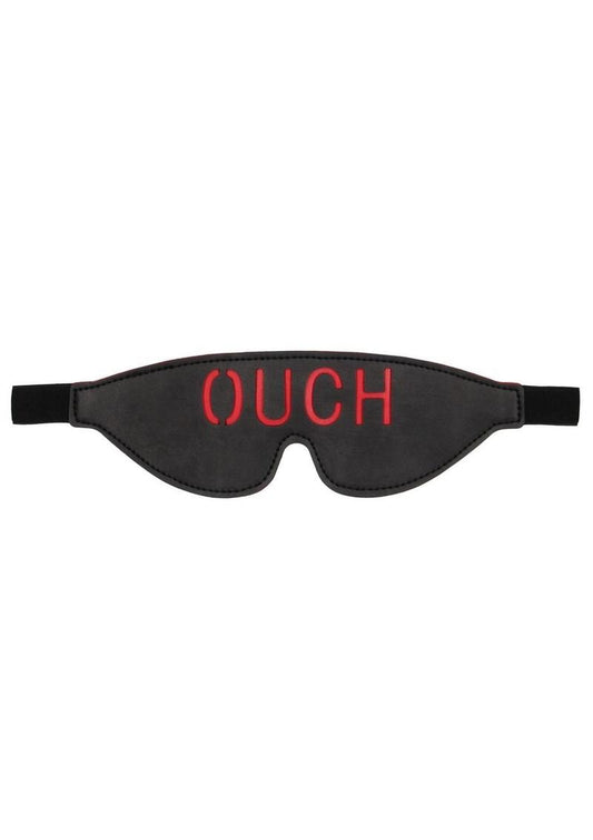 Ouch! Bonded Leather Eye-Mask - Black/Red