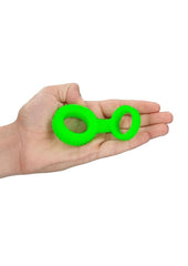 Silicone cock ring with ball strap