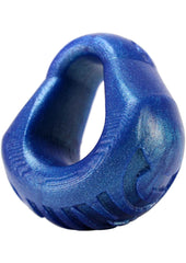 Oxballs Hung Padded Silicone Cock Ring - Blue - 3in
