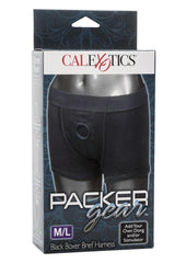 Packer Gear Boxer Brief Harness - Black - Large/Medium