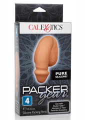 Packer Gear Silicone Packing Penis - Caramel/Tan - 4in