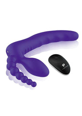 Pegasus Remote Control Strapless D.p. Silicone Strap-On