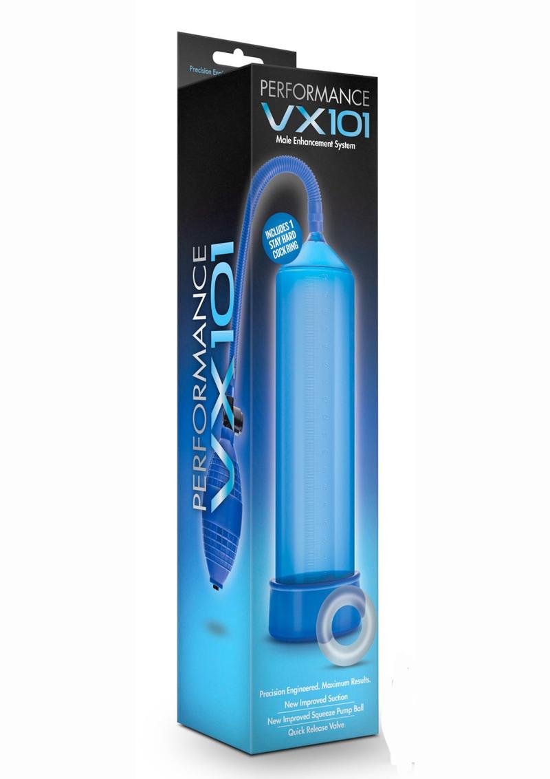 Performance Vx101 Male Enhancement Pump - Blue - 9.5in