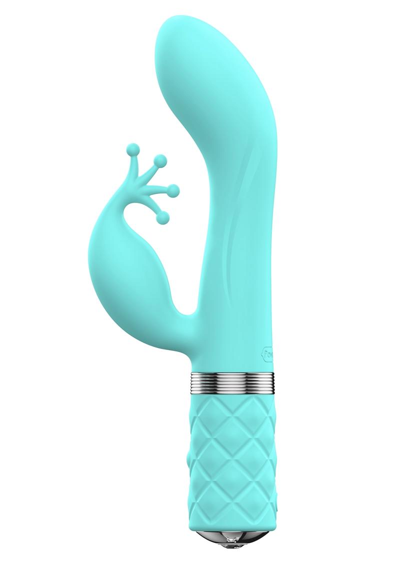 Pillow Talk Kinky Rechargeable Silicone Vibrator - Teal