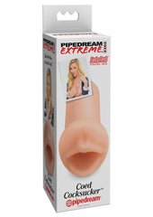 Pipedream Extreme Toyz Coed Cocksucker Masturbator - Mouth - Flesh/Vanilla