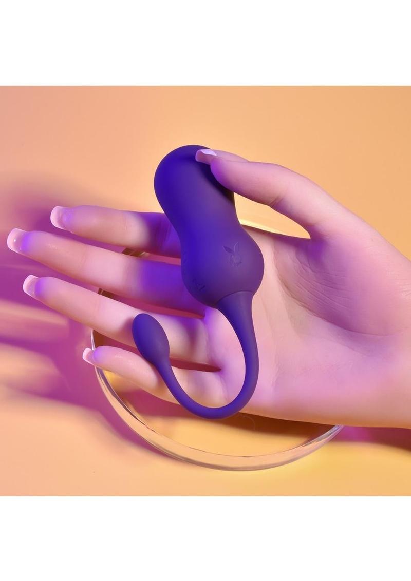 Playboy Double Time Rechargeable Silicone Vibrating Kegel Balls with Remote Control