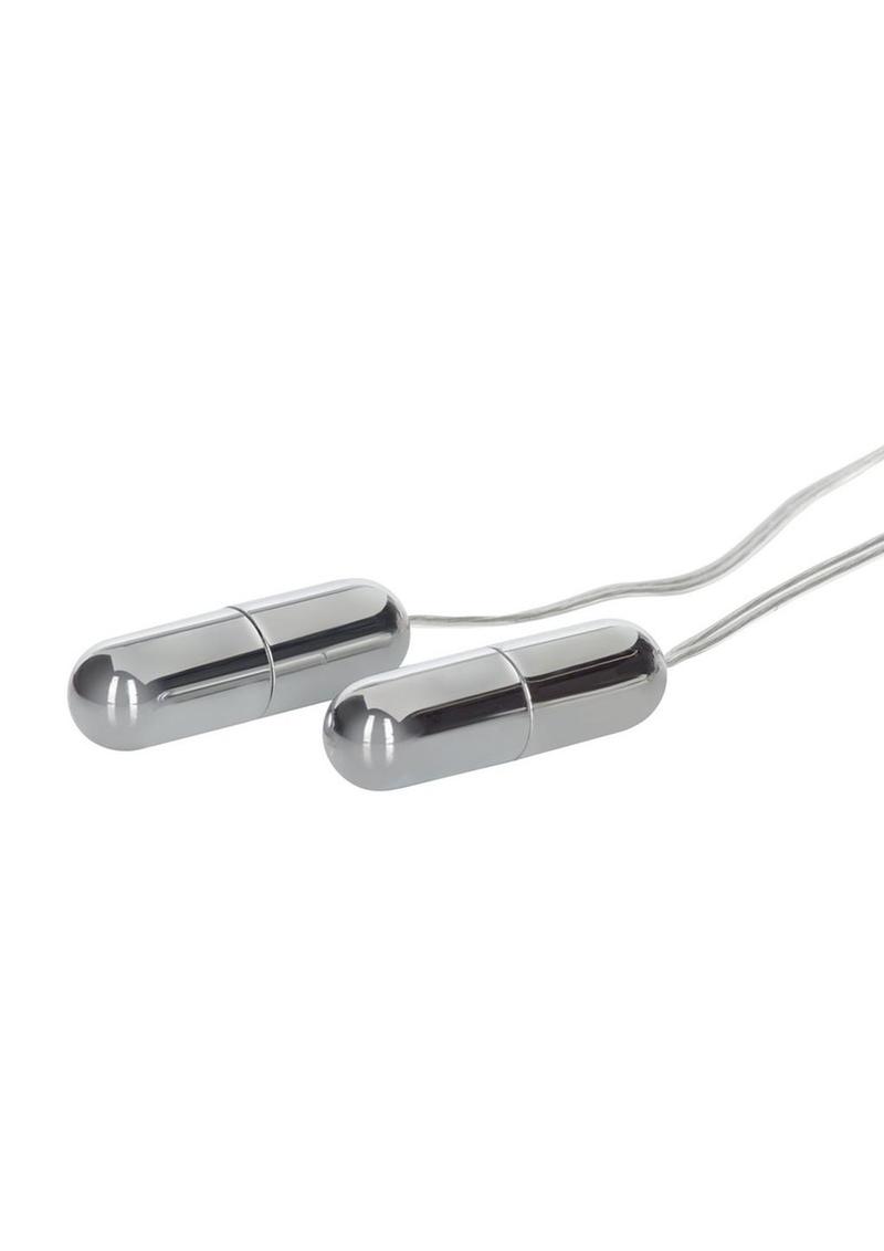 Slim twin bullet vibrator for double stimulation