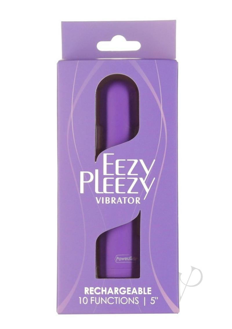 Powerbullet Eezy Pleezy Rechargeable Vibrator - Purple - 5in