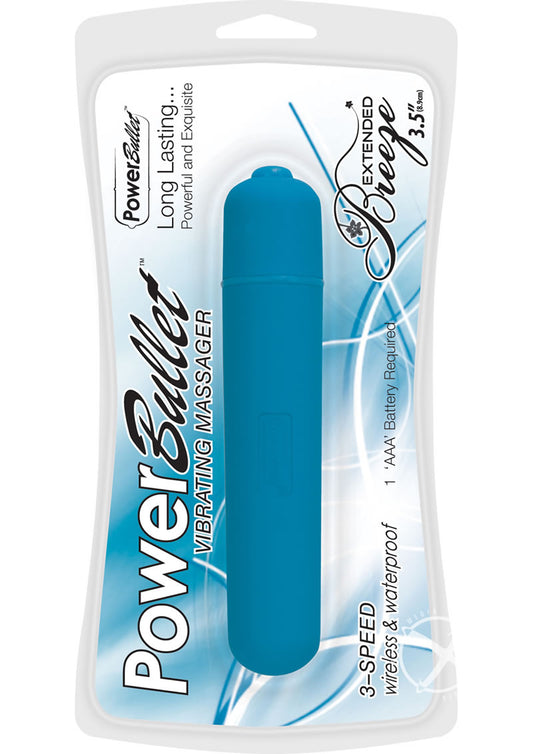 Powerbullet Extended Breeze Vibrating Massager Bullet - Teal