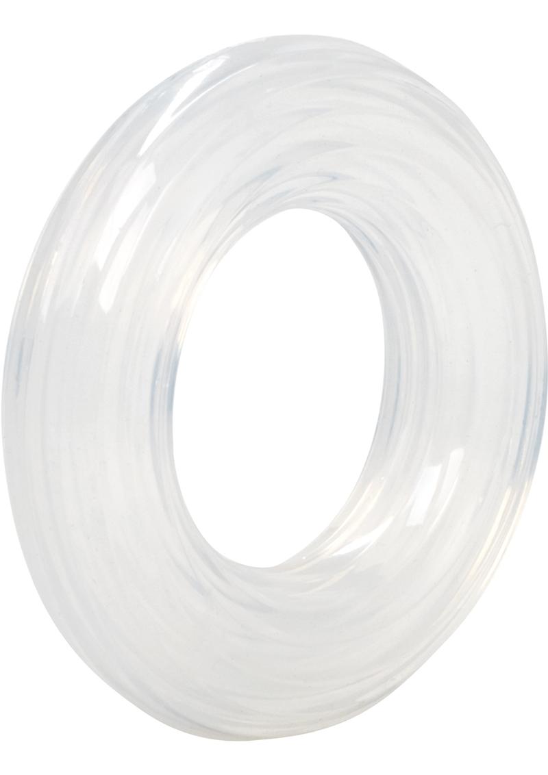 Premium Silicone Cock Ring - Clear - XLarge