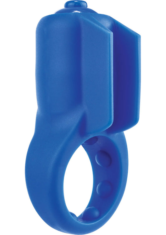 Primo Minx True Silicone Vibrating Cock Ring Waterproof - Blue