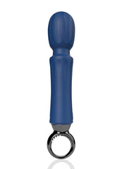 Primo Rechargeable Silicone Wand - Blue/Navy