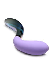 Prisms Vibra-Glass 10x Pari Duel End Wavy Rechargeable Silicone/Glass Vibrating Dildo