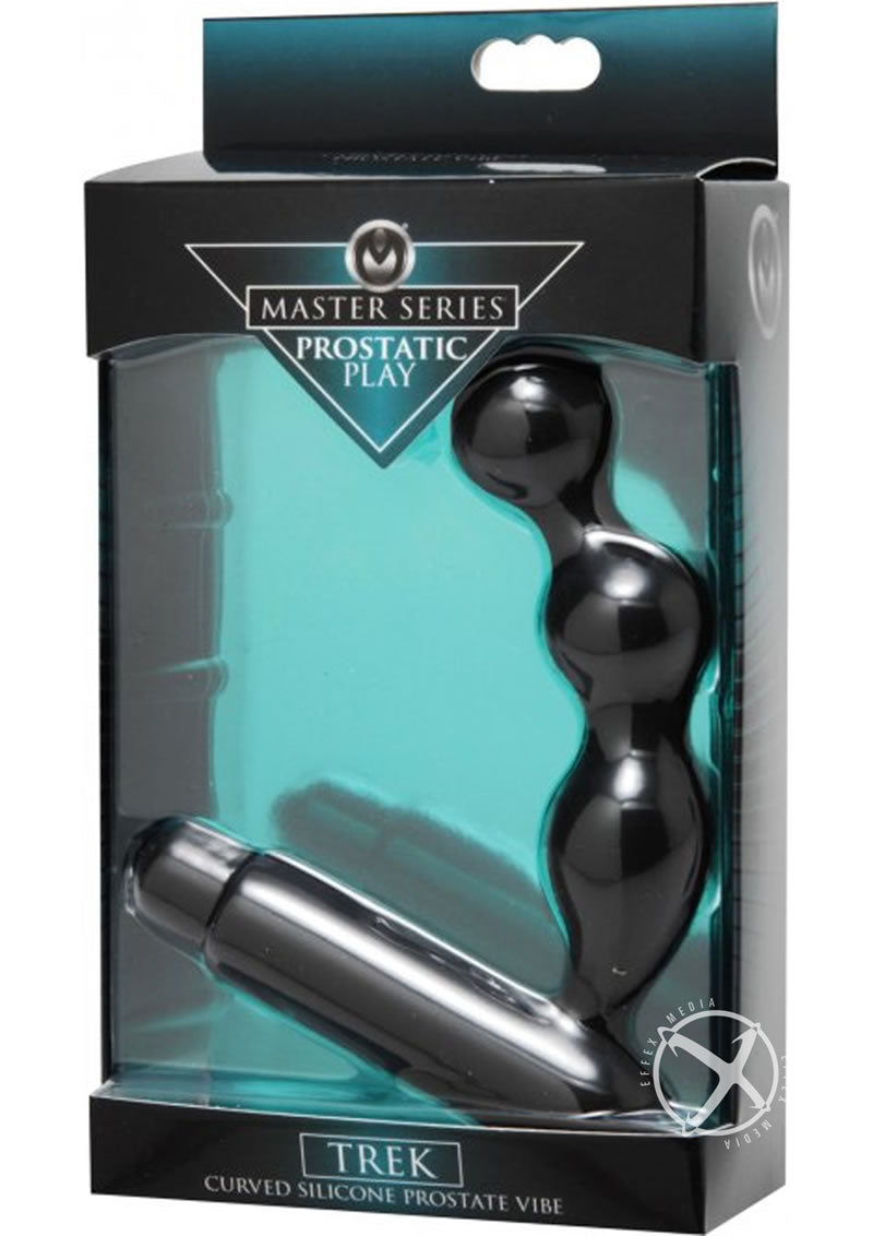 Prostatic Play Trek Curved Silicone Prostate Vibe - Black