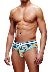 Prowler Autumn Scene Open Brief - Blue/Orange - XSmall