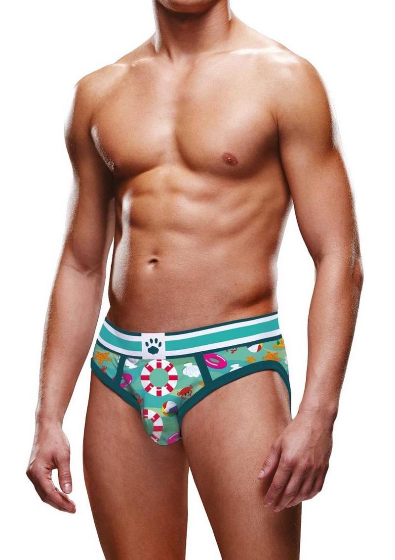 Prowler Beach Brief - Aqua/Green - Medium